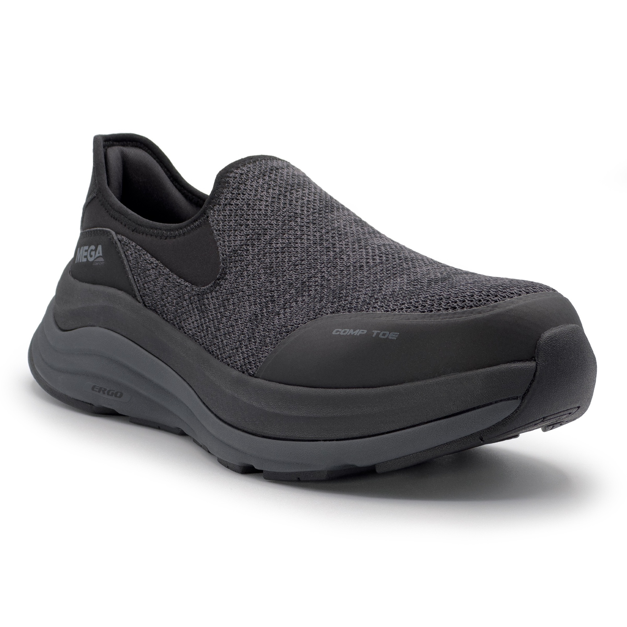MEGA Comfort CT Toe Shoe Mens BLK SZ:10.5D